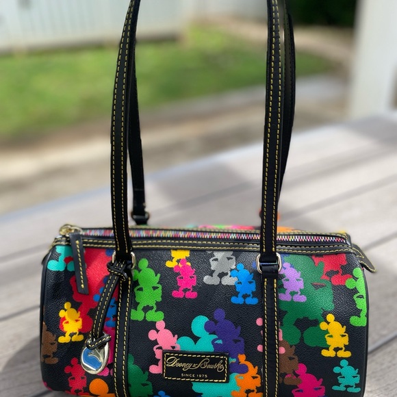 Dooney & Bourke Handbags - Dooney & Bourke Black Multicolor Mickey Mouse Shoulder Bag
